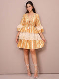 Vestido Deusa Aura Dourada