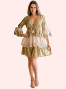 Vestido Deusa Aura Dourada