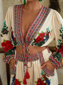 Conjunto Estampado Rosas Boho